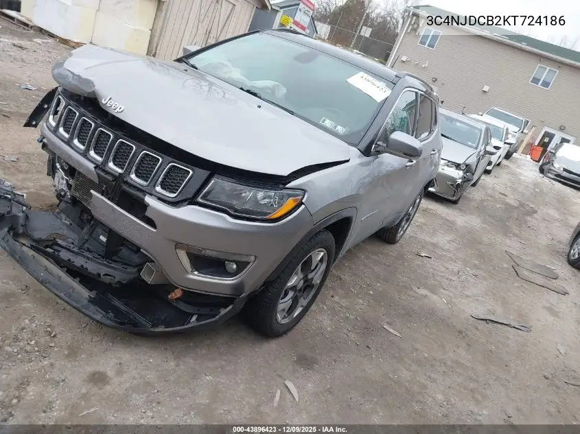 3C4NJDCB2KT724186 2019 Jeep Compass Limited 4X4