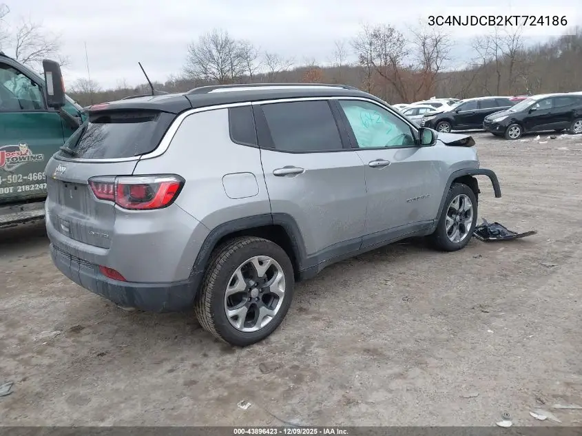3C4NJDCB2KT724186 2019 Jeep Compass Limited 4X4