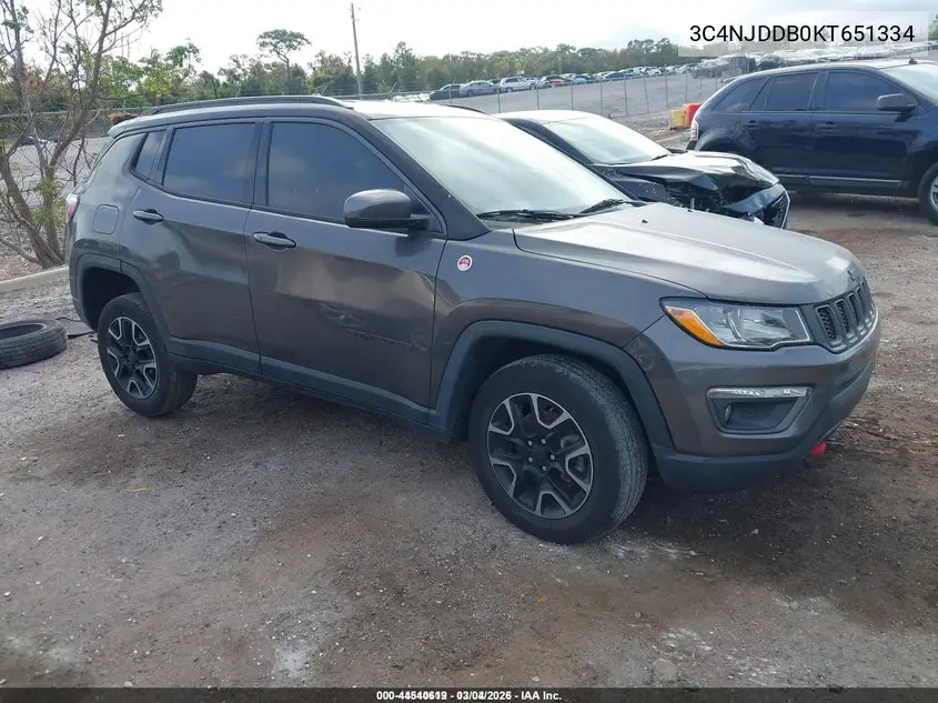 3C4NJDDB0KT651334 2019 Jeep Compass Trailhawk 4X4