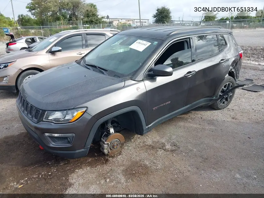3C4NJDDB0KT651334 2019 Jeep Compass Trailhawk 4X4