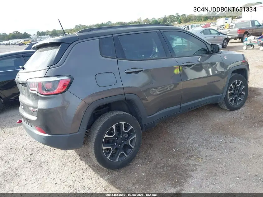 3C4NJDDB0KT651334 2019 Jeep Compass Trailhawk 4X4