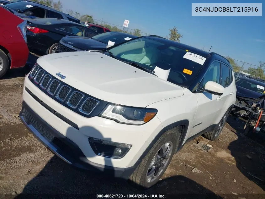 3C4NJDCB8LT215916 2020 Jeep Compass Limited 4X4