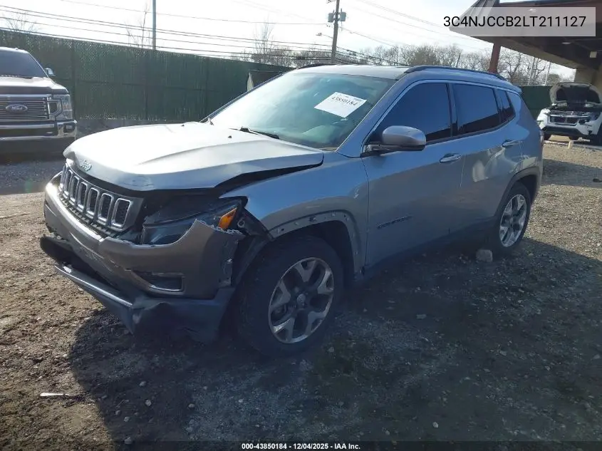 3C4NJCCB2LT211127 2020 Jeep Compass Limited Fwd