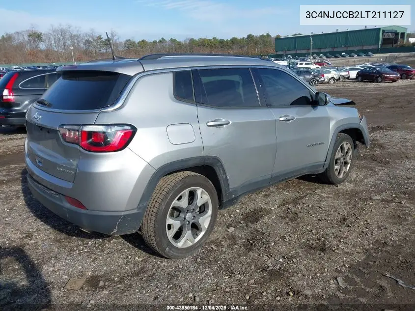 3C4NJCCB2LT211127 2020 Jeep Compass Limited Fwd