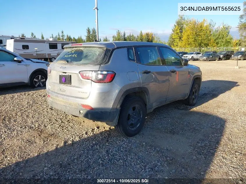 3C4NJDAB9MT565625 2021 Jeep Compass Sport