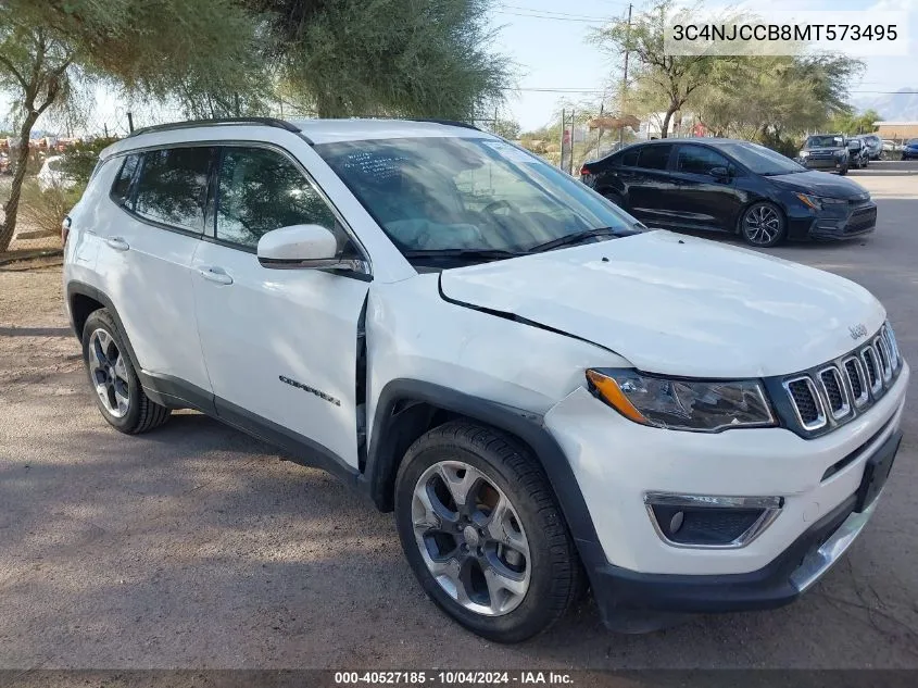 3C4NJCCB8MT573495 2021 Jeep Compass Limited Fwd