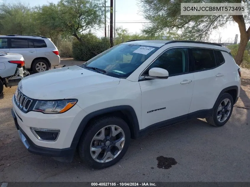 3C4NJCCB8MT573495 2021 Jeep Compass Limited Fwd