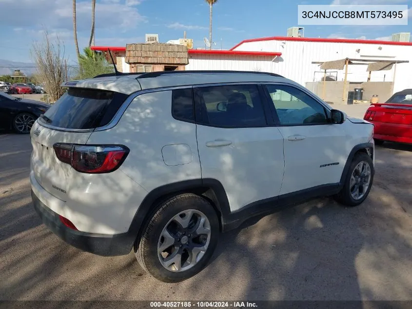 3C4NJCCB8MT573495 2021 Jeep Compass Limited Fwd