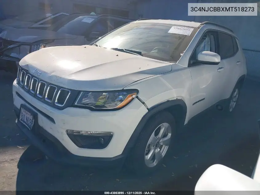 3C4NJCBBXMT518273 2021 Jeep Compass Latitude Fwd