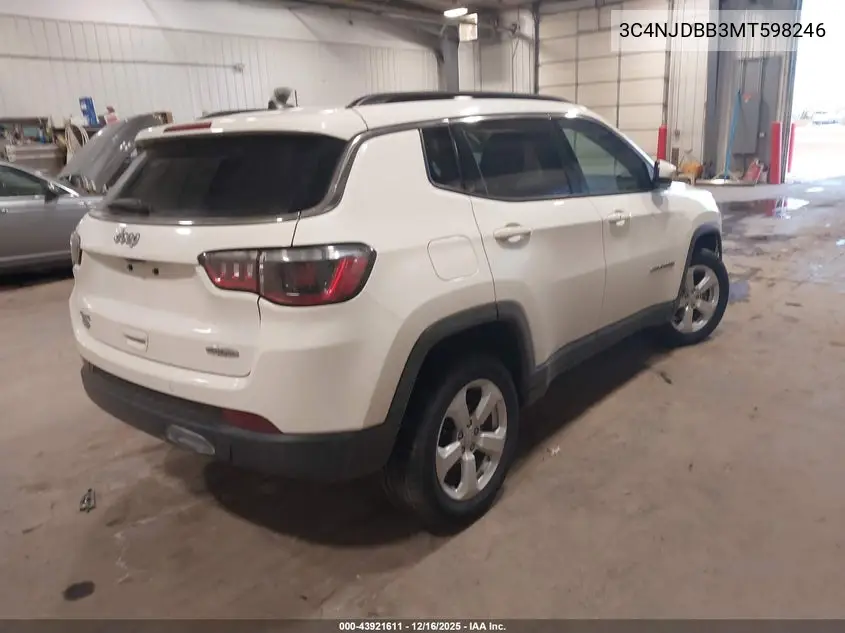 3C4NJDBB3MT598246 2021 Jeep Compass Latitude 4X4