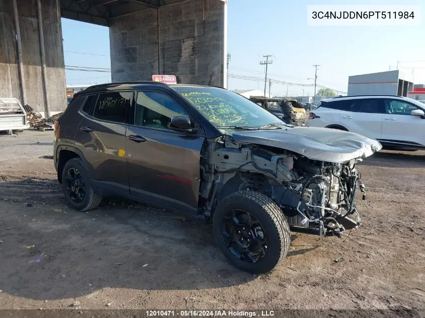 2023 Jeep Compass Trailhawk VIN: 3C4NJDDN6PT511984 Lot: 12010471