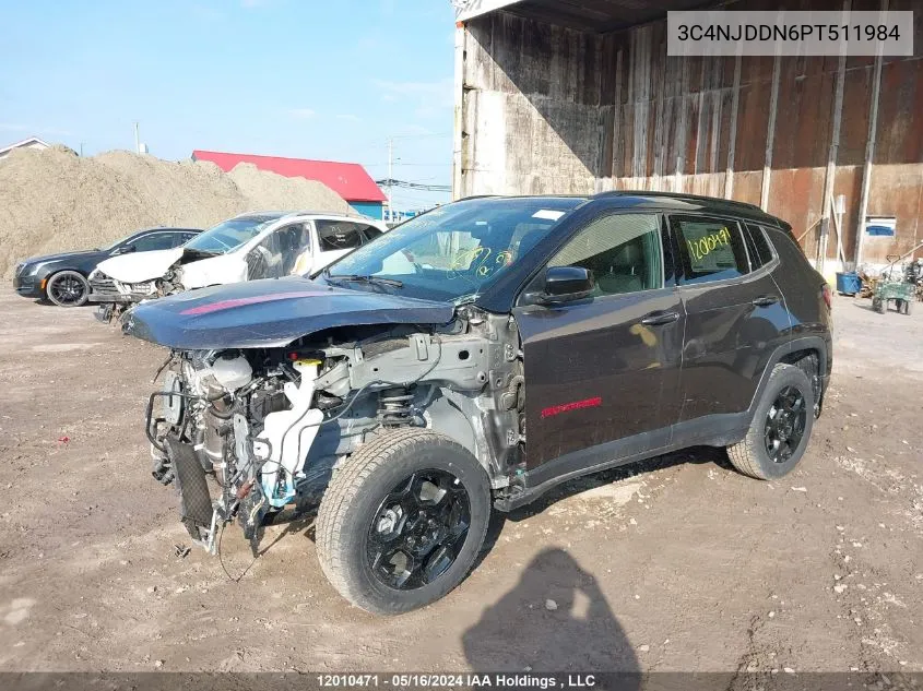 2023 Jeep Compass Trailhawk VIN: 3C4NJDDN6PT511984 Lot: 12010471