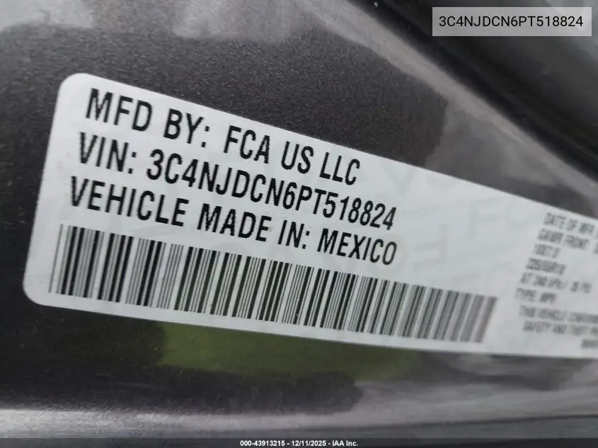 3C4NJDCN6PT518824 2023 Jeep Compass Limited 4X4