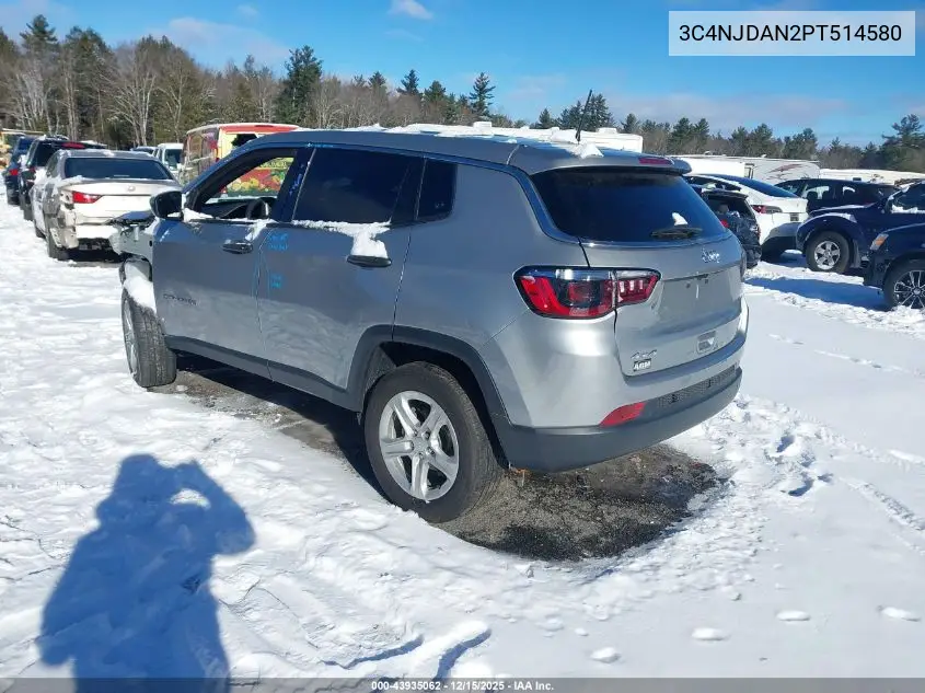 3C4NJDAN2PT514580 2023 Jeep Compass Sport 4X4