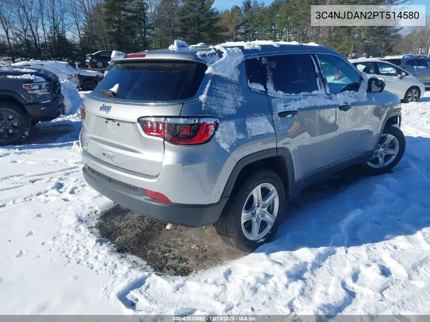 3C4NJDAN2PT514580 2023 Jeep Compass Sport 4X4