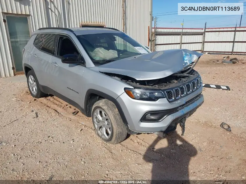 3C4NJDBN0RT113689 2024 Jeep Compass Latitude 4X4