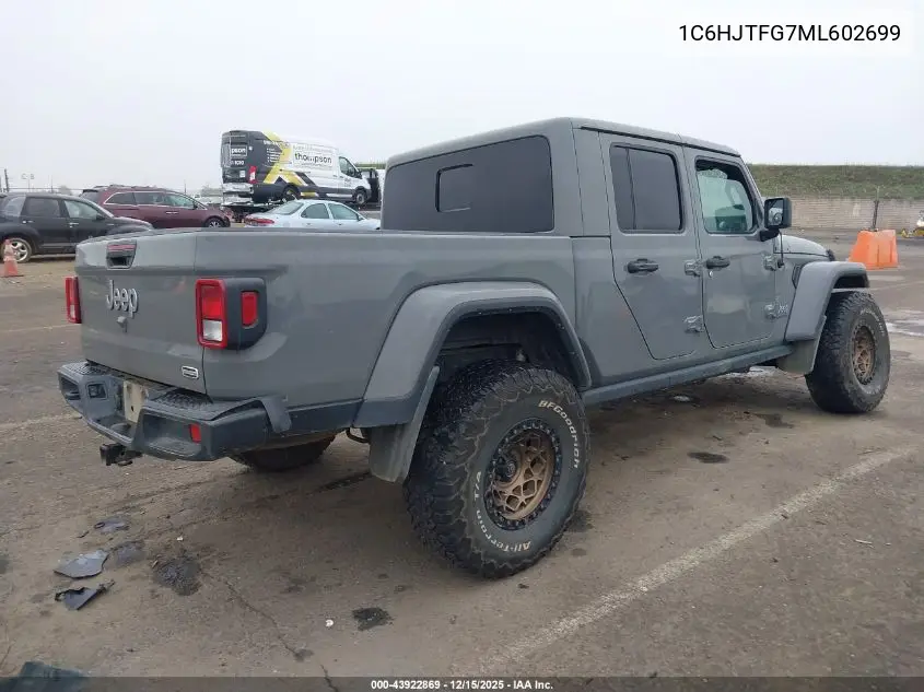 1C6HJTFG7ML602699 2021 Jeep Gladiator Overland 4X4
