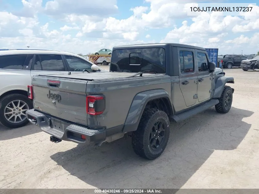 1C6JJTAMXNL137237 2022 Jeep Gladiator Texas Trail 4X4