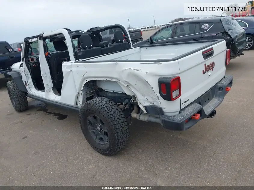 1C6JJTEG7NL111778 2022 Jeep Gladiator Mojave 4X4