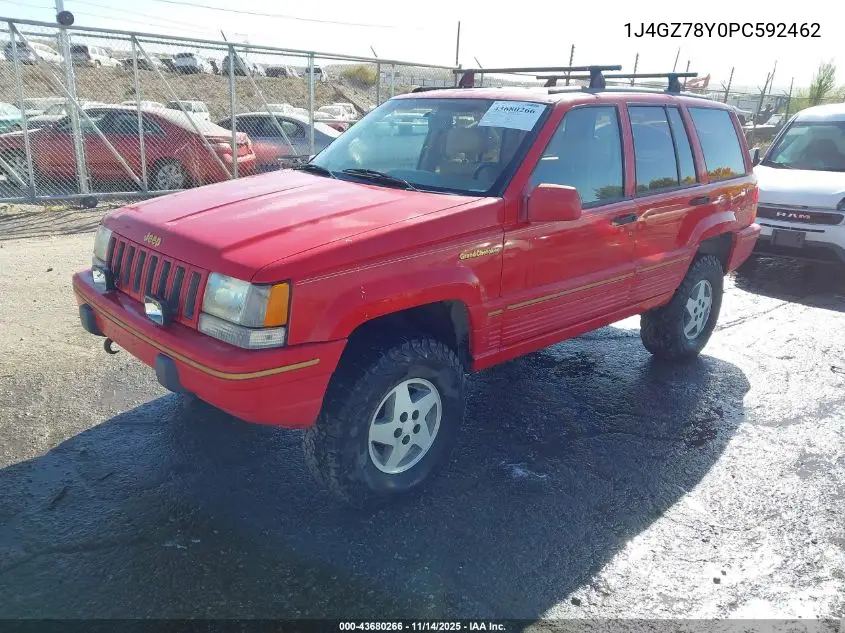 1J4GZ78Y0PC592462 1993 Jeep Grand Cherokee Limited