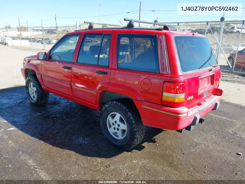 1J4GZ78Y0PC592462 1993 Jeep Grand Cherokee Limited