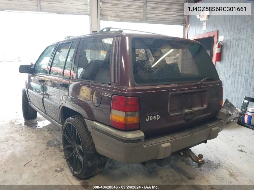 1994 Jeep Grand Cherokee Laredo VIN: 1J4GZ58S6RC301661 Lot: 40428046