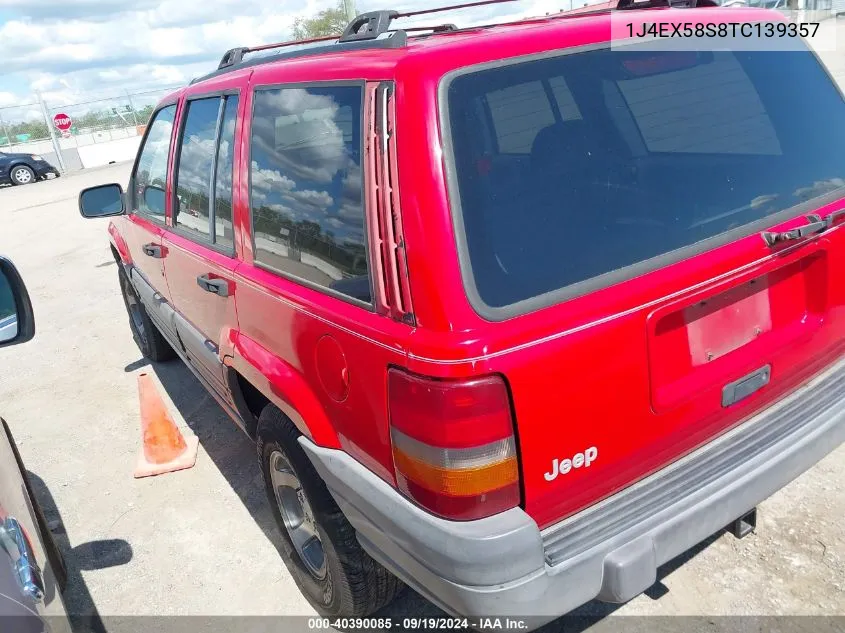 1996 Jeep Grand Cherokee Laredo VIN: 1J4EX58S8TC139357 Lot: 40390085