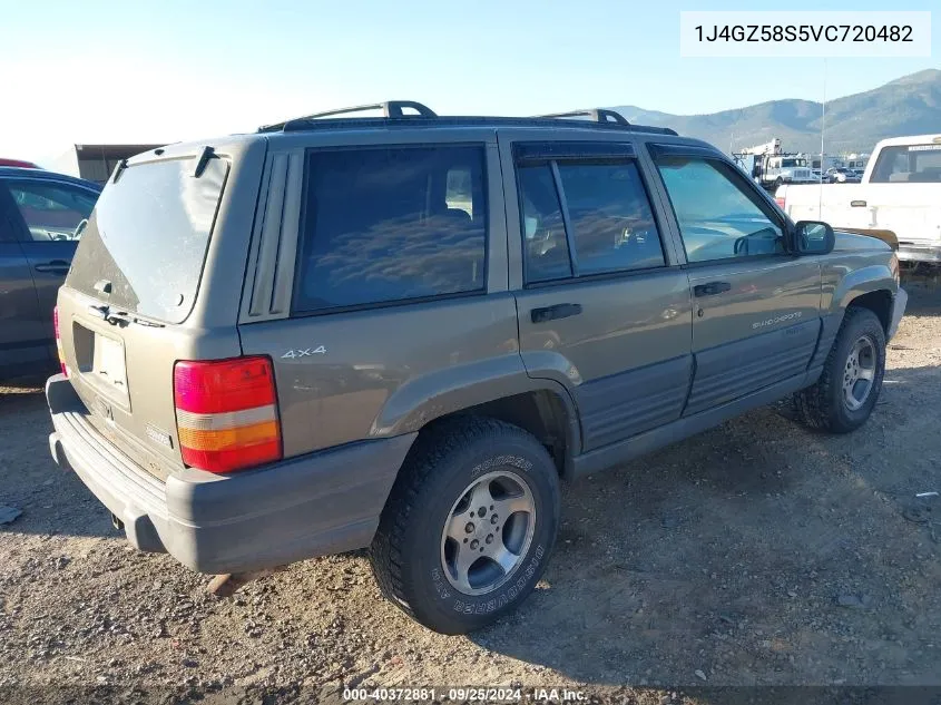 1997 Jeep Grand Cherokee Laredo/Tsi VIN: 1J4GZ58S5VC720482 Lot: 40372881