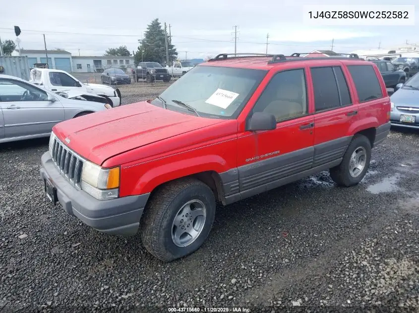 1J4GZ58S0WC252582 1998 Jeep Grand Cherokee Laredo