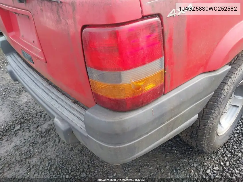 1J4GZ58S0WC252582 1998 Jeep Grand Cherokee Laredo