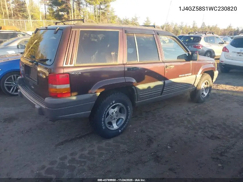 1J4GZ58S1WC230820 1998 Jeep Grand Cherokee Laredo
