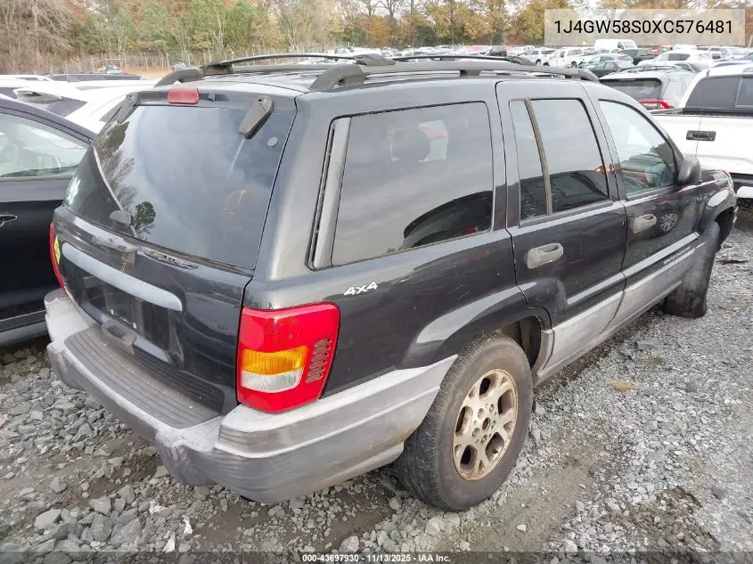1J4GW58S0XC576481 1999 Jeep Grand Cherokee Laredo