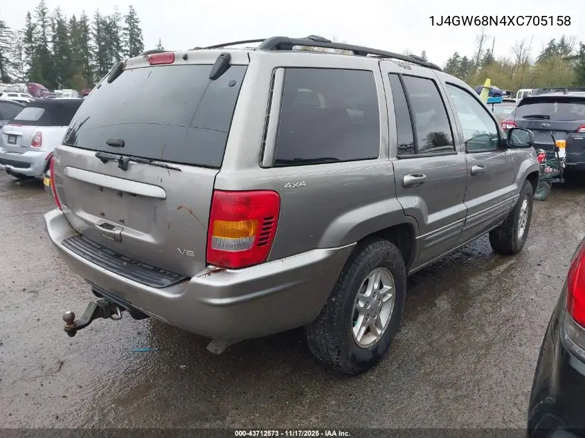 1J4GW68N4XC705158 1999 Jeep Grand Cherokee Limited