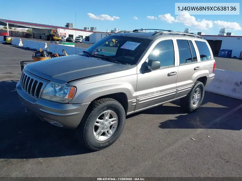 1J4GW68N9XC638136 1999 Jeep Grand Cherokee Limited