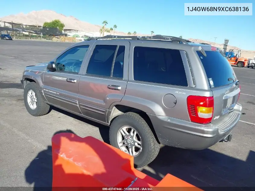 1J4GW68N9XC638136 1999 Jeep Grand Cherokee Limited