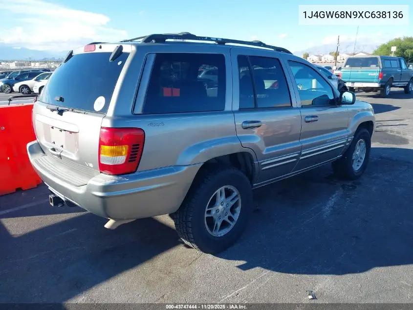 1J4GW68N9XC638136 1999 Jeep Grand Cherokee Limited
