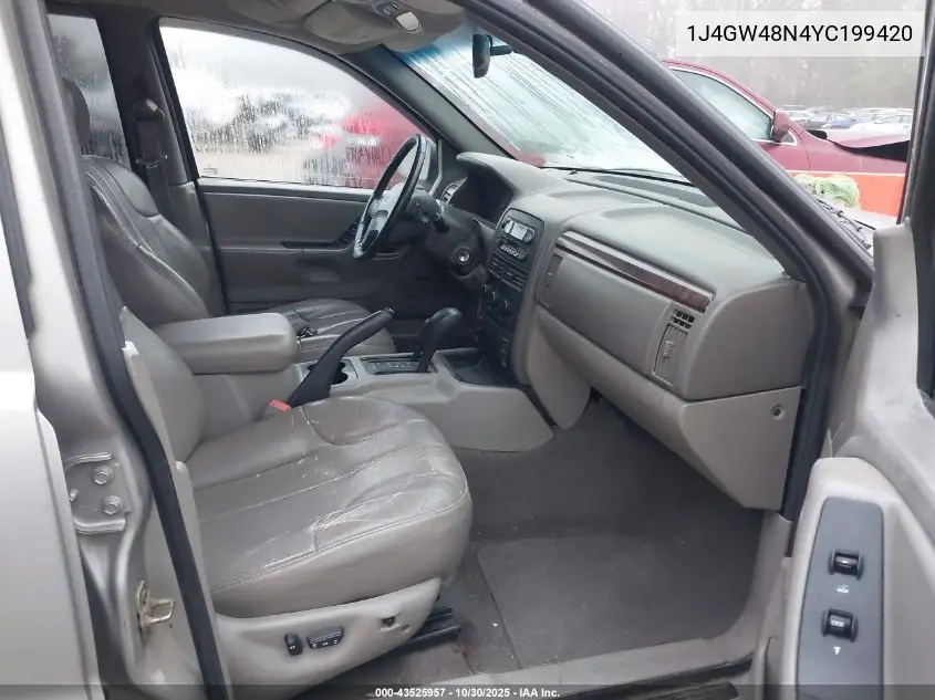 1J4GW48N4YC199420 2000 Jeep Grand Cherokee Laredo