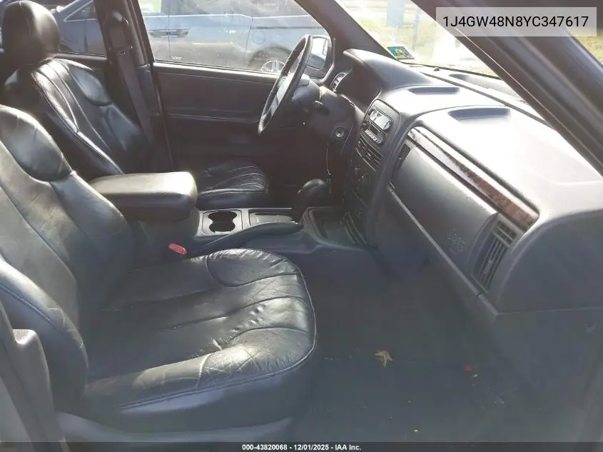 1J4GW48N8YC347617 2000 Jeep Grand Cherokee Laredo