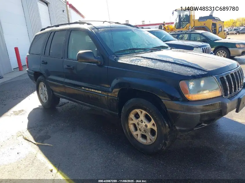 1J4GW48S31C689780 2001 Jeep Grand Cherokee Laredo