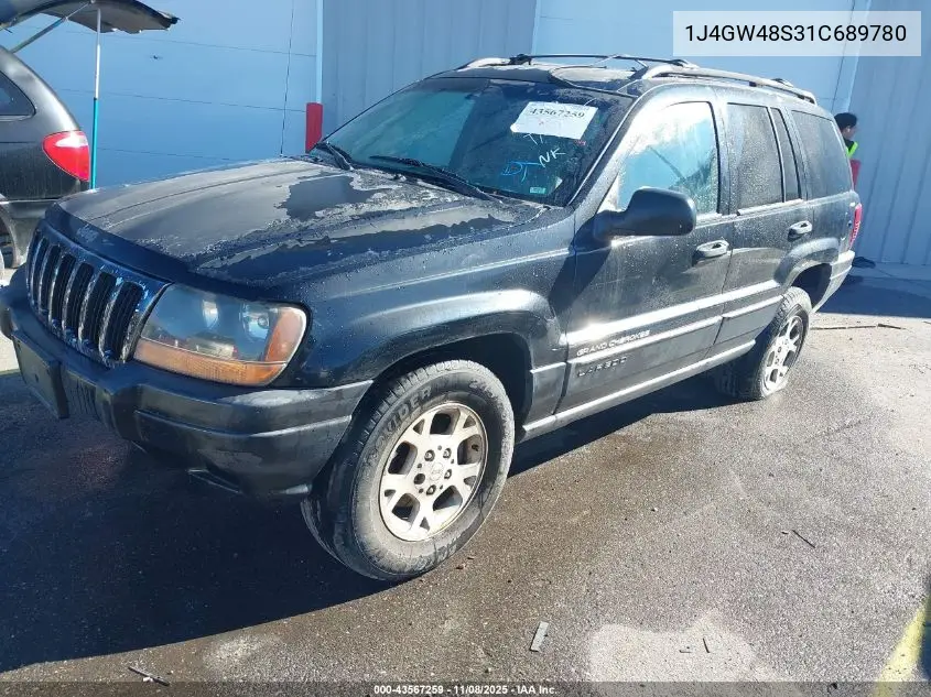 1J4GW48S31C689780 2001 Jeep Grand Cherokee Laredo