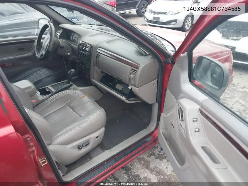 1J4GX58S81C734585 2001 Jeep Grand Cherokee Limited