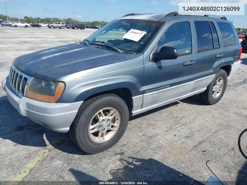1J4GX48S02C126099 2002 Jeep Grand Cherokee Laredo
