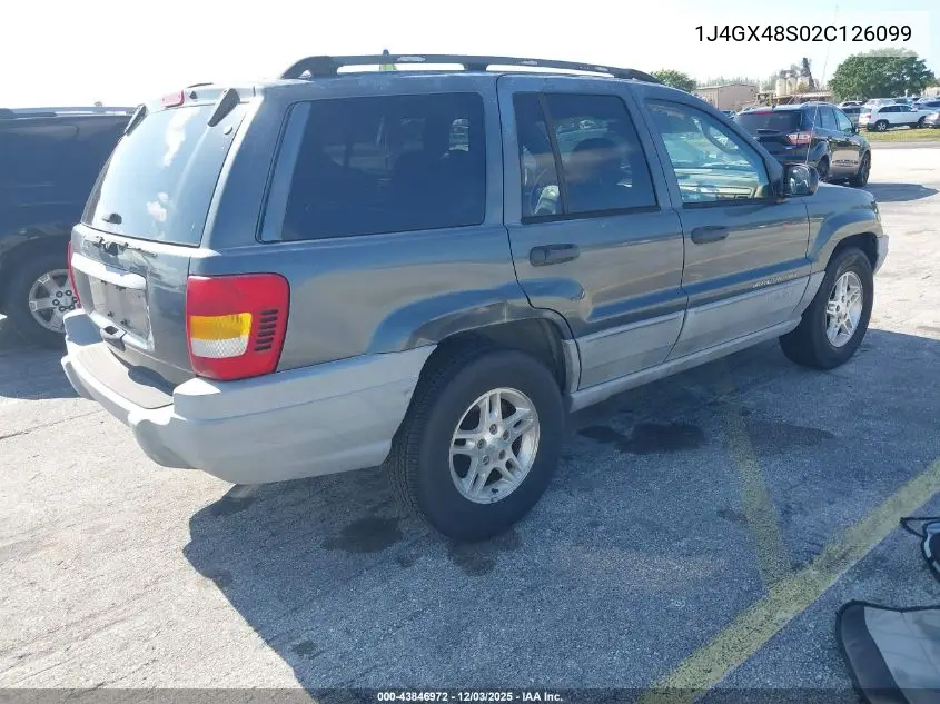 1J4GX48S02C126099 2002 Jeep Grand Cherokee Laredo