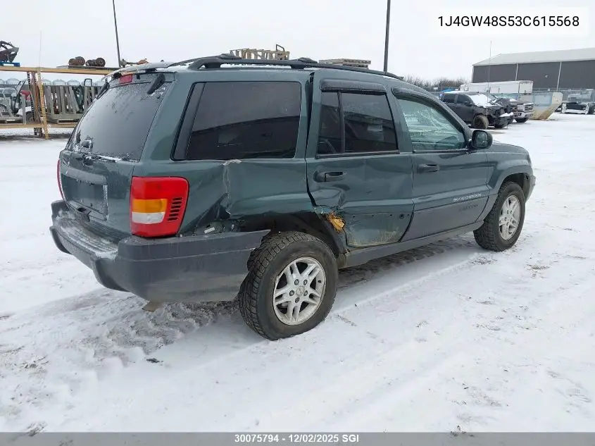 1J4GW48S53C615568 2003 Jeep Grand Cherokee Laredo