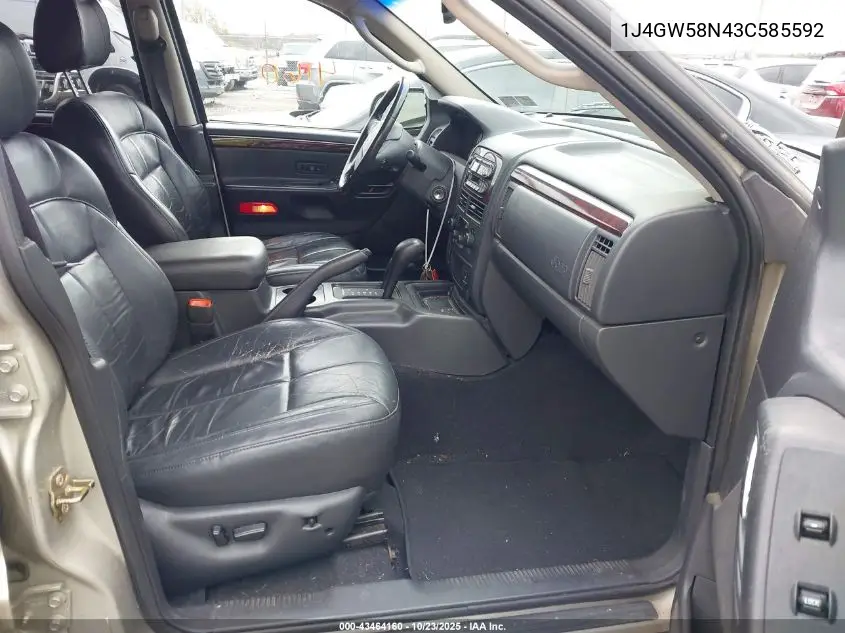 1J4GW58N43C585592 2003 Jeep Grand Cherokee Limited