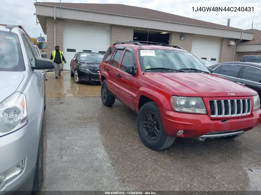 1J4GW48N44C240431 2004 Jeep Grand Cherokee Laredo