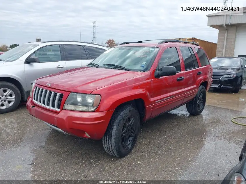1J4GW48N44C240431 2004 Jeep Grand Cherokee Laredo