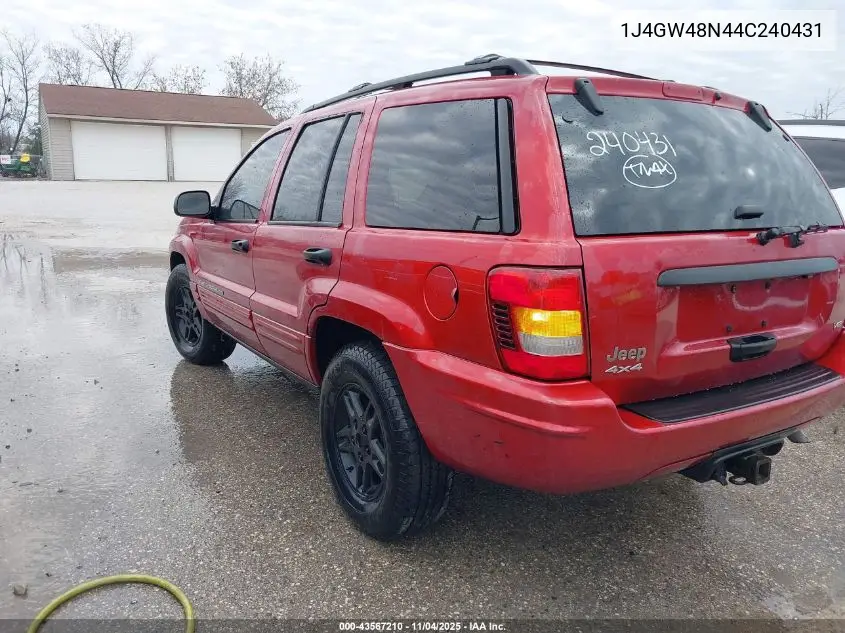 1J4GW48N44C240431 2004 Jeep Grand Cherokee Laredo