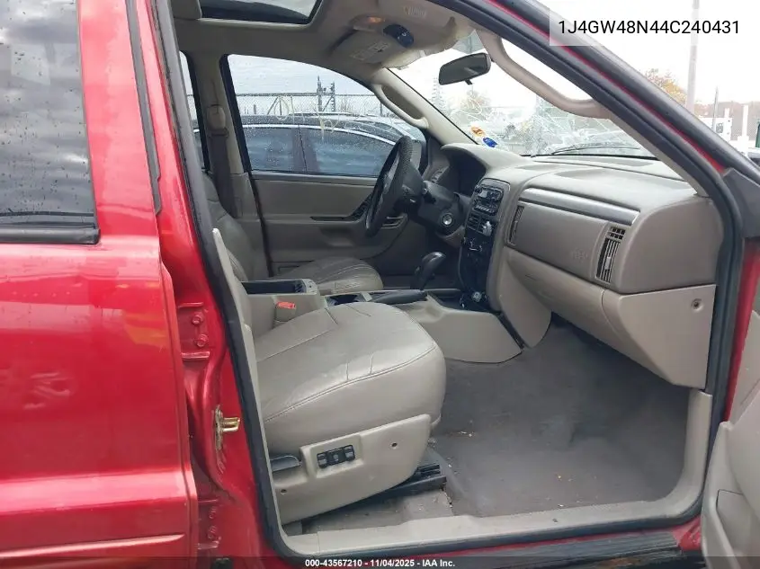 1J4GW48N44C240431 2004 Jeep Grand Cherokee Laredo