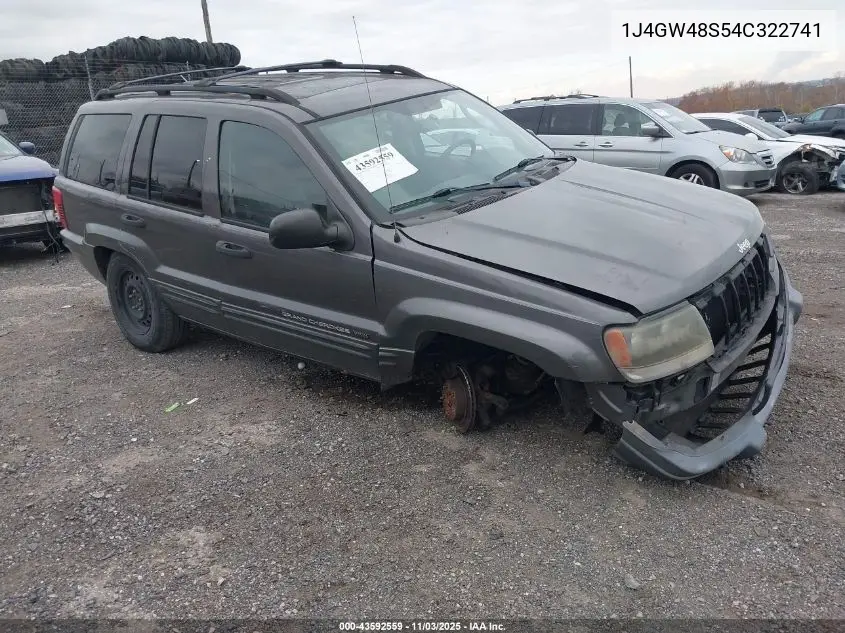 1J4GW48S54C322741 2004 Jeep Grand Cherokee Laredo